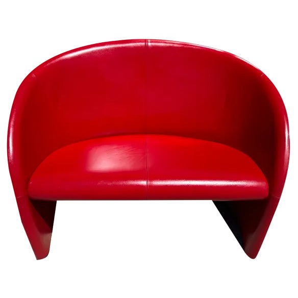 Red Sofa by Massimo and Lella Vignelli for Poltrona Frau, 1989 For Sale