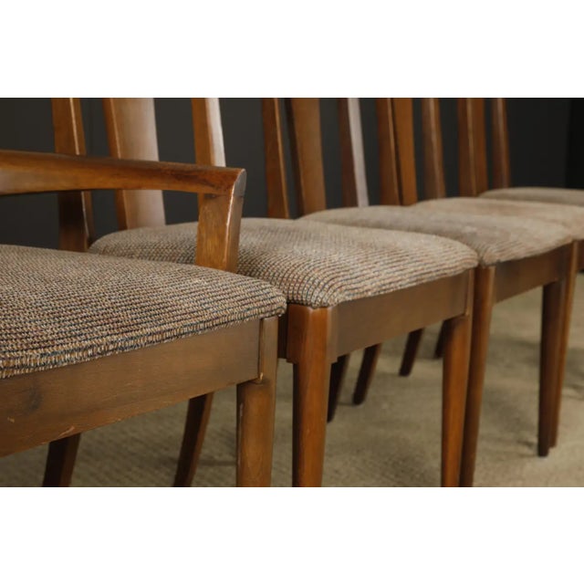 Brown Set of 6 Broyhill Premier 'Brasilia' Model #6140 Dining Chairs, 1960s, Signed For Sale - Image 8 of 17