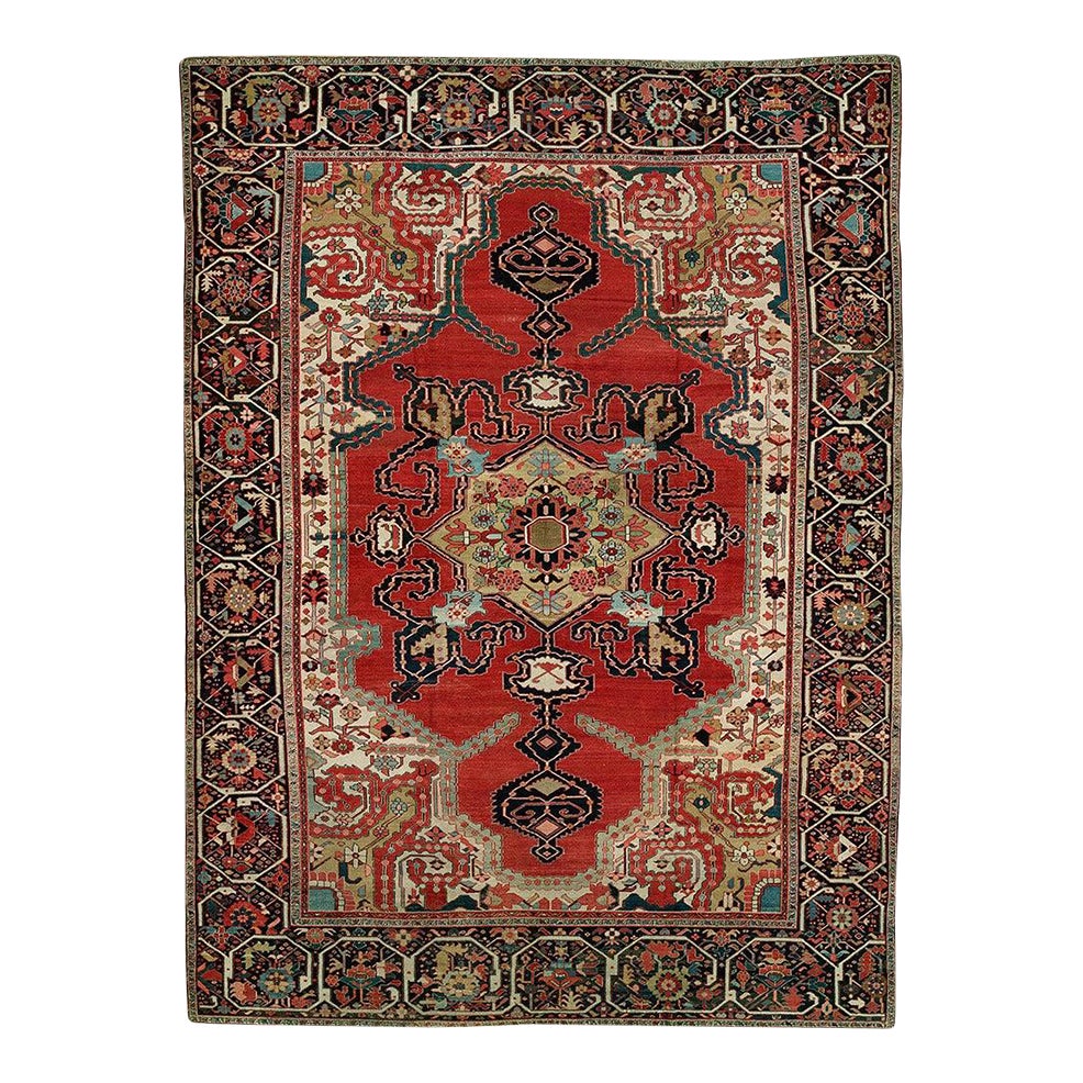 Antique Persian Serapi Rug | Chairish