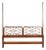 Baker Furniture Chinese Chippendale Carved Cherry Wood King Size Poster Headboard For Sale