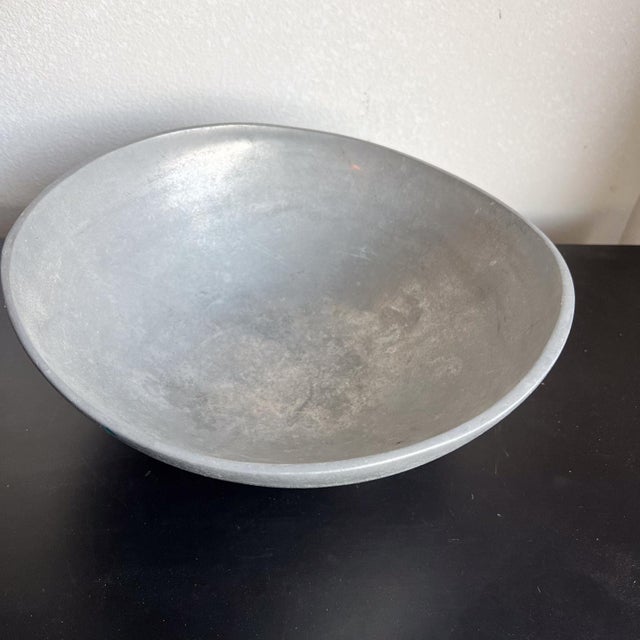 Mid-Century Modern 1970s Bruce Fox Design Silver Metal Footed Bowl For Sale - Image 3 of 7