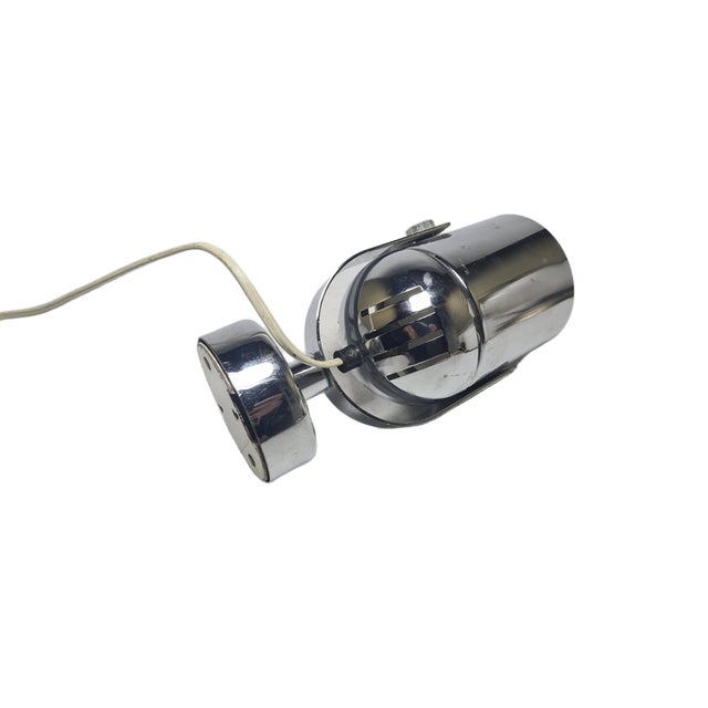 Metal Art Deco Bedside Lamp, Belgium, 1960s For Sale - Image 7 of 14