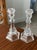 Add some traditional American charm to your tablescape with these timeless and elegant candlestick holders on hexagon bases.