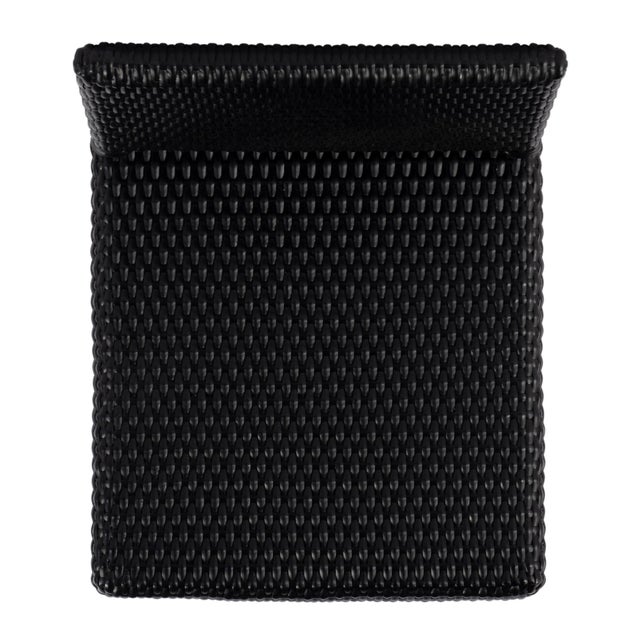 Wood Serienna 24.5 in. Seat Height Rectangular Rattan Low Back Counter Stool, Black For Sale - Image 7 of 8