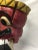Wooden Mask on Base Red and Yellow For Sale - Image 6 of 11