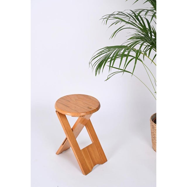 TS Folding Stool attributed to Roger Tallon for Sentou, France, 1970s For Sale - Image 16 of 17
