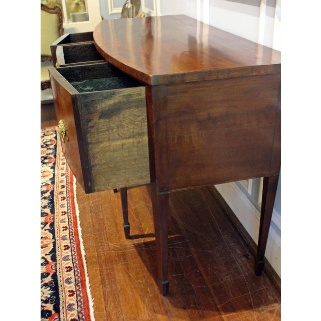 Late 18th Century Circa 1770-90 George III Small Bowfront Sideboard For Sale - Image 5 of 11