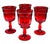 Late 20th Century Vintage Viking Arlington Ruby Red Water Goblets - Set of 4 For Sale - Image 5 of 8