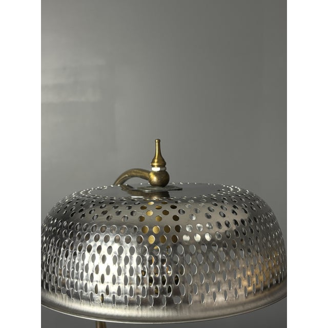 Mid-Century French Sculptural Adjustable Table Lamp with Perforated Shade, 1960s For Sale - Image 13 of 18