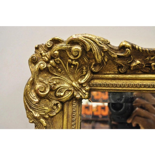 Vintage Friedman Brothers Gold French Rococo Style 45" Rectangular Wall Mirror For Sale - Image 12 of 12