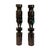 Tribal Vintage Tall African Elephant Carved Ebony Wood Candlestick Candle Holders For Sale - Image 3 of 5