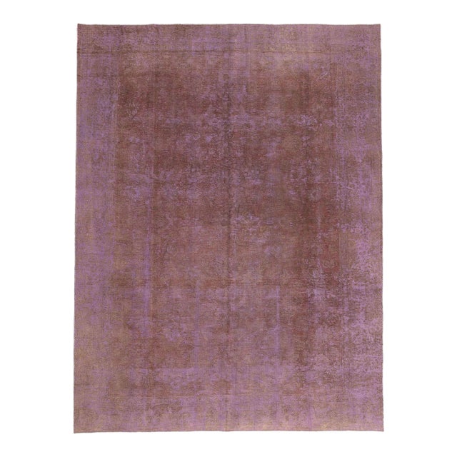 Mid 20th Century Vintage Turkish Industrial Modern Rug - 09'07 X 12'04 For Sale