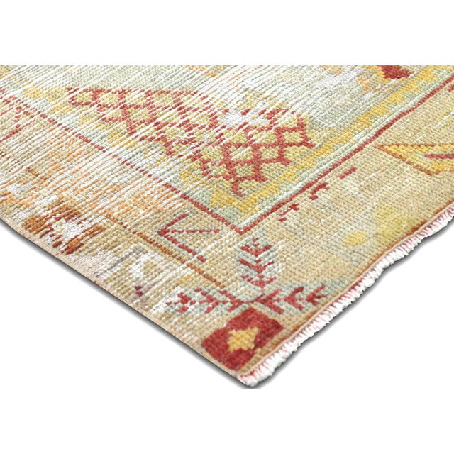 Traditional 1960s Turkish Oushak Rug For Sale - Image 3 of 6