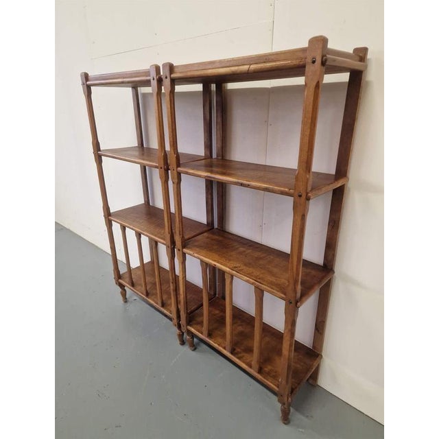 Bookcases in Walnut, Set of 2 For Sale - Image 3 of 5