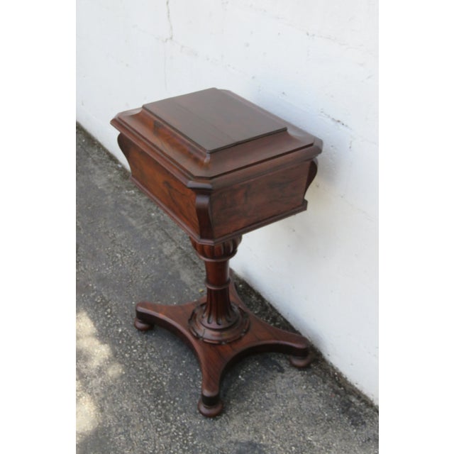 Late 1800s English Rosewood Teapoy Tea Caddy Table 6064 For Sale In Miami - Image 6 of 18
