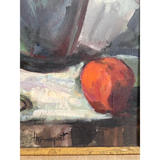 Vintage French Still Life Oil Painting Signed & Framed For Sale - Image 10 of 13