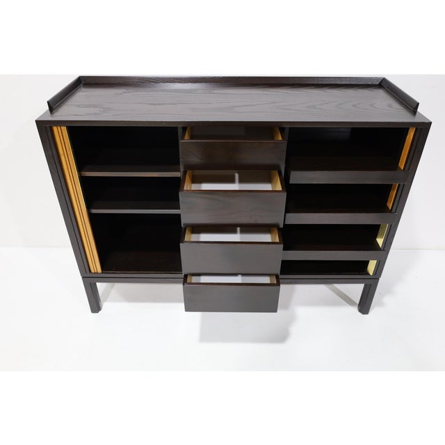 Edward Wormley for Dunbar Rare Chest With Tambour Doors For Sale - Image 9 of 11