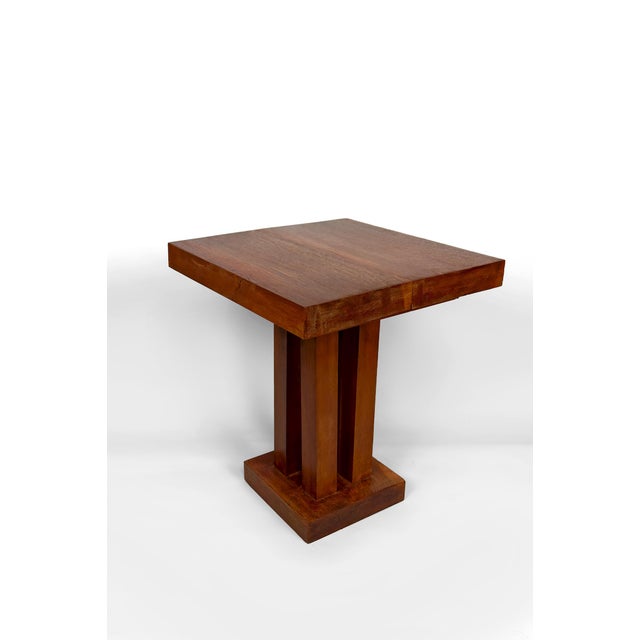 1930s Art Deco Modernist Oak Pedestal Table, France, 1930s For Sale - Image 5 of 9