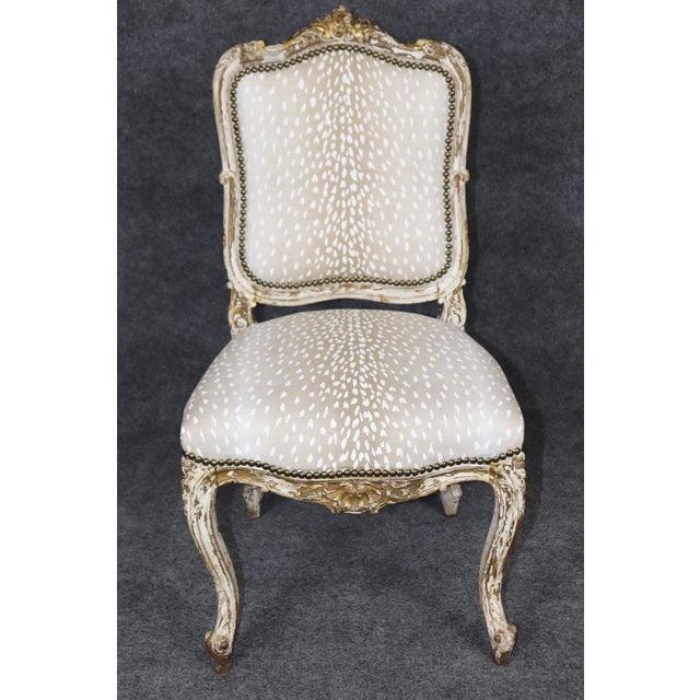 This fine quality period antique French Louis XV side chair is a remarkable blend of historic craftsmanship and updated...