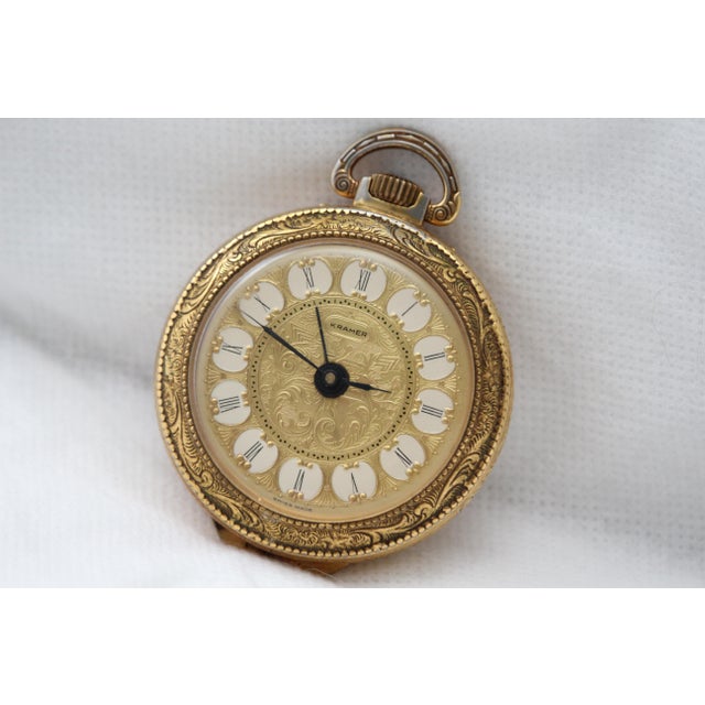 Swiss Gold pocket watch Men Swiss made White enamel Mechanical Jewelry Swiss-made. Signed. Mechanical watch. White enamel...