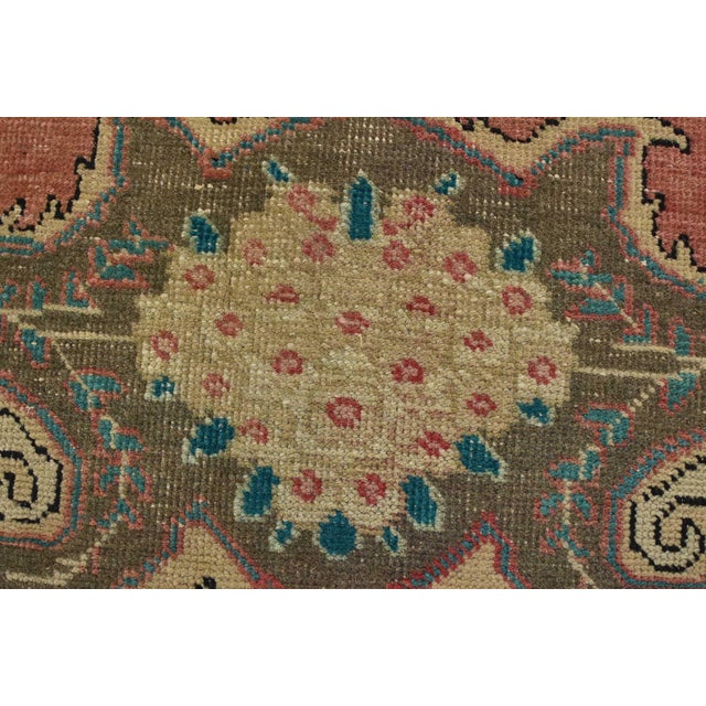 1980s Tabriz Rug 9’8” X 12’9” Pink Wool Vintage Distressed Hand-Knotted Carpet For Sale - Image 5 of 15