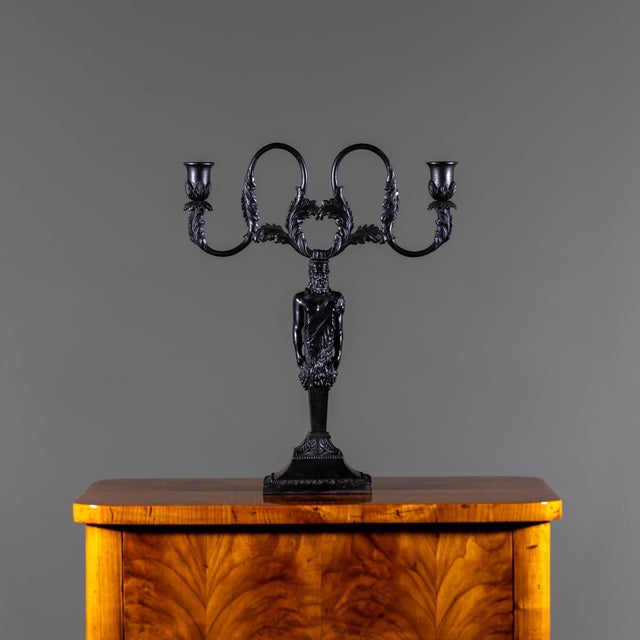 Metal Berlin Iron Candleholder after Karl Friedrich Schinkel, 19th Century For Sale - Image 7 of 7