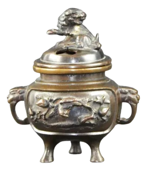 Vintage Oriental Incense Burner in Bronze, 1920s