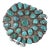 7" Huge 30's-40's Navajo Silver Turquoise Cluster Bracelet For Sale