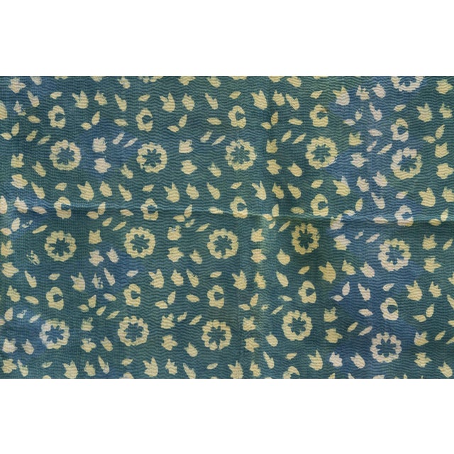 Textile Constellation Vintage Indigo Printed Throw For Sale - Image 7 of 8