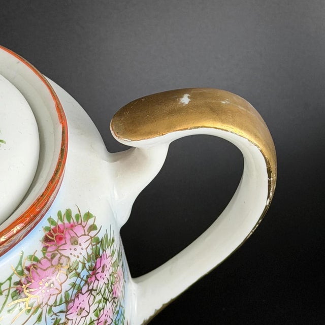 Lithophane Geisha Tea Set for Six from Kutani, 1940s, Set of 15 For Sale - Image 13 of 15