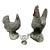 Mid 20th Century Concrete Family of Chickens, 3 Pieces For Sale
