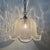 Mid-Century Bell-Shaped Ice Glass and Chrome Pendant Light, 1970s For Sale - Image 13 of 18