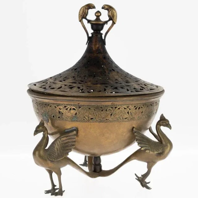 Antique Indian Pierced Bronze Incense Burner For Sale - Image 6 of 6