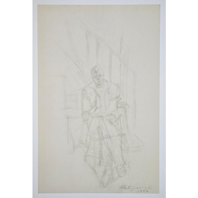 Alberto Giacometti, Portrait of Jean Gênet, 1963, Original Lithograph For Sale - Image 4 of 9