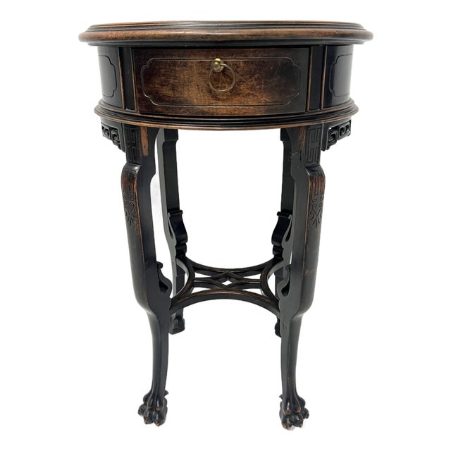 Asian-Style Side Table in Natural Wood, 20th Century For Sale