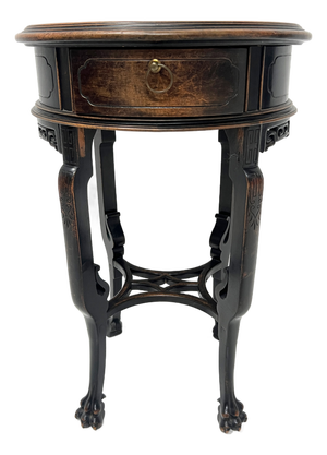 Asian-Style Side Table in Natural Wood, 20th Century