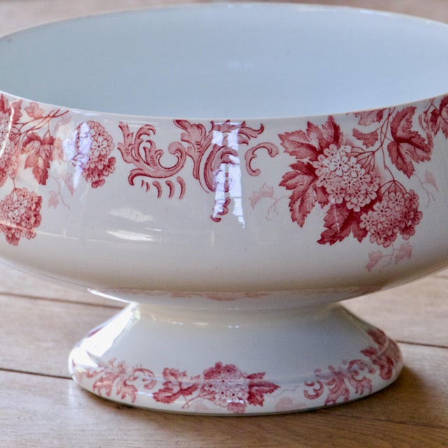Large Antique French Salad Bowl from St Amand, 1886 For Sale - Image 4 of 13