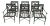 Modern Set of Patio Dining Chairs- 6 Pieces For Sale
