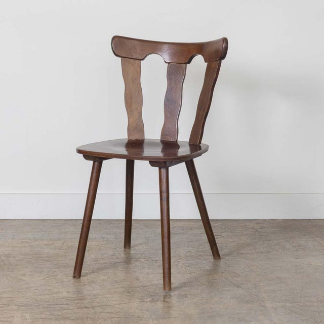 1950s French Wood Brutalist Chair For Sale - Image 4 of 13