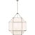 Morris Large Lantern in Polished Nickel with White Glass Designer: Suzanne Kasler Canopy: 4.75" Round Mounting: Chain...