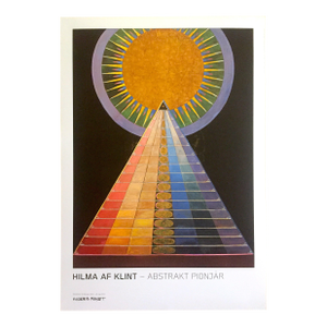 Hilma Af Klint Swedish Abstract Large Offset Lithograph Print Exhibition Poster " Altarpiece No.1 Group X " 1915