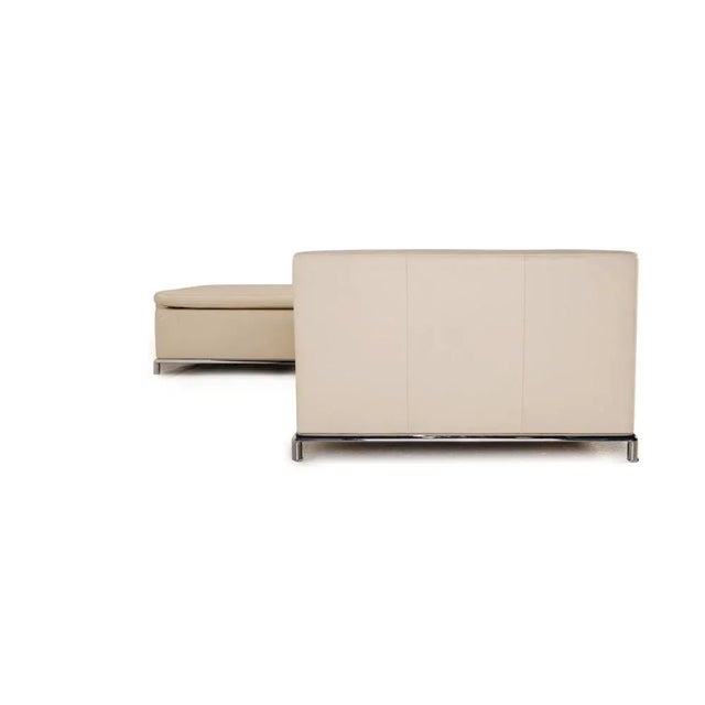 Cream Cream Leather Ds 7 Corner Sofa from de Sede For Sale - Image 8 of 9