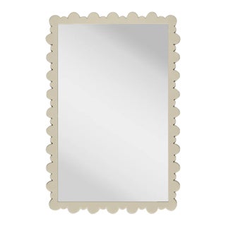 Fleur Home Garden District Valmont Rectangle Mirror in Delaware Putty, 28.5x38.5 For Sale