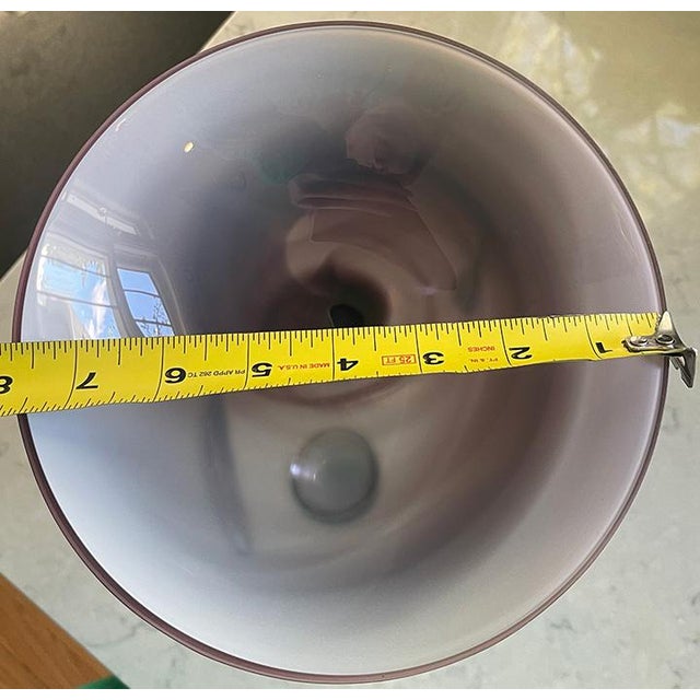 1980s Jozefina Octopus/Jellyfish Glass Pedestal Bowl/Compote in Shades of Lilac For Sale - Image 9 of 9