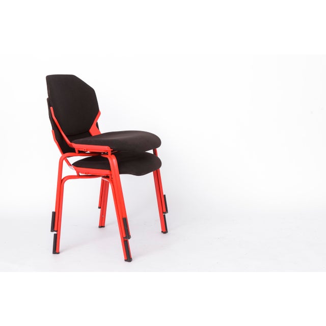 Black Space Age Chairs by Hartmut Engel for Fröscher, 1980s, Set of 4 For Sale - Image 8 of 10