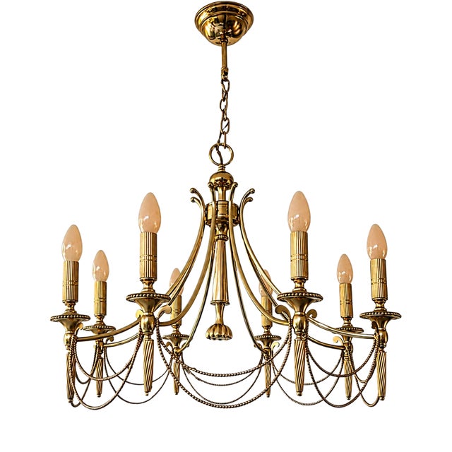 Regency Candle Chandelier from Sciolari, 1960s For Sale