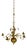 20th Century Swedish Brass Chandelier with Floral Motifs, 1920 For Sale