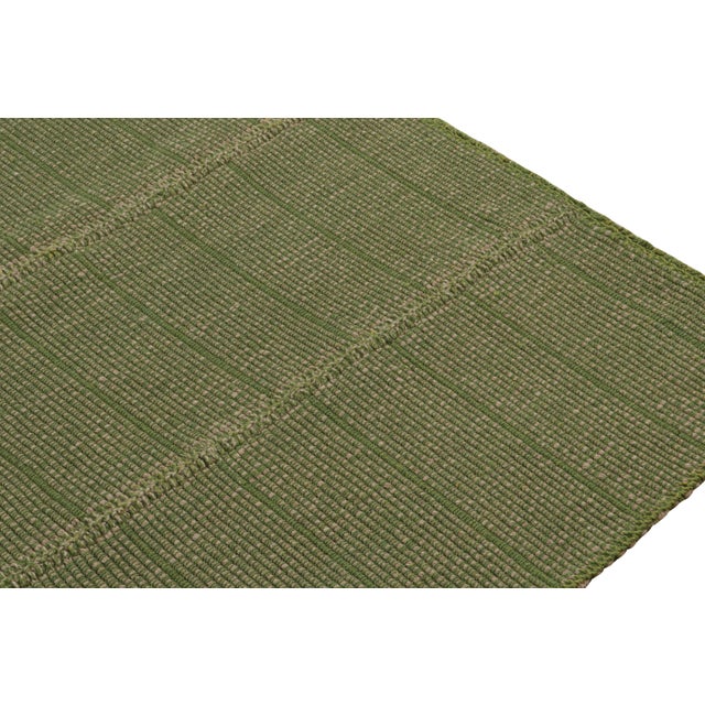 2010s Rug & Kilim’s Contemporary Kilim in Green With Beige Accents For Sale - Image 5 of 7