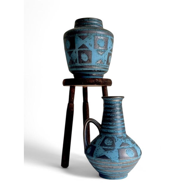 1960s Mid-Century Ceramic Vases by Carstens Tonnieshöf for Carstens Tönnieshof, West Germany, 1960s, Set of 2 For Sale - Image 5 of 18
