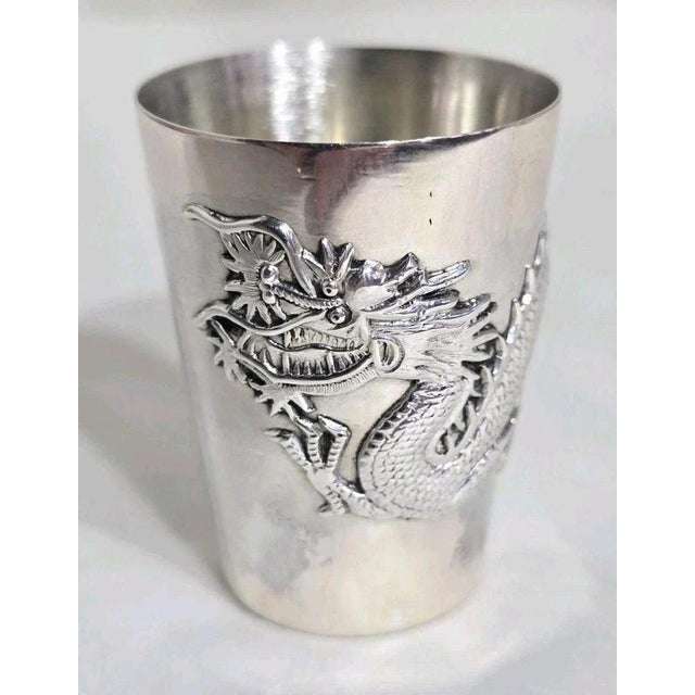 Antique Late 19th Century Chinese Export Silver Beaker from Tuck Chang & Co. For Sale - Image 13 of 18